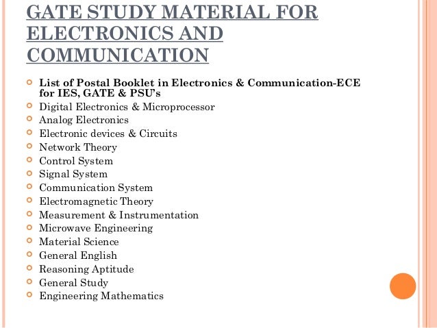 gate ece materials